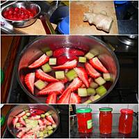 Kompot z rabarbaru, truskawek i imbiru na dwa sposoby