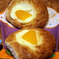 Ciasteczka z brzoskwiniami i budyniem