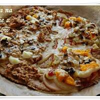 Pizza na cieście z otrębów