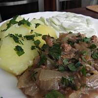 Obiadowa wątróbka drobiowa.