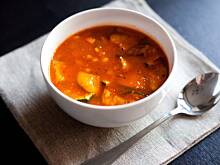 Fot. wjosna, Kremowa zupa pomidorowa z kukurydzą i pieczoną cukinią