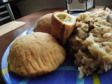 Fot. msewka, Pierogi pieczone z farszem mięsnym.