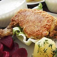 Udka w panierce serowej.