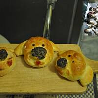 Pieski drożdżowe z grzybami