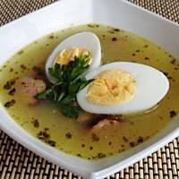 Chrzanowy żurek na boczku