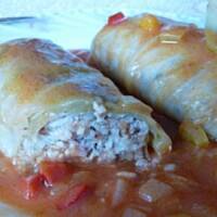 Gołąbki z kaszą gryczaną, ryżem i mięsem