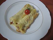 Fot. miszelka golonka, Cannelloni z beszamelem i mozarellą