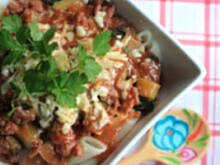 Fot. EmciaPichci, makaron z mięsem mielonym i cukinią