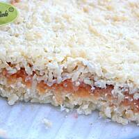 Zapiekanka ryżowa z jabłkami i polewą śmietanową