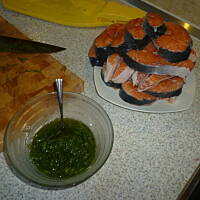 Łosoś dzwonki pieczone w folii aluminiowej