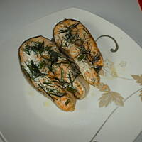 Łosoś dzwonki pieczone w folii aluminiowej