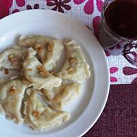 Pierogi z kapustą+ szybki barszczyk