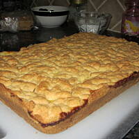 Szarlotka z jabłkami i budyniem