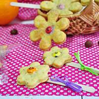 Pomarańczowe ciasteczka z serem i orzechami