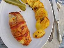 Fot. olusia23, Pierś nadziewana mozzarellą w boczku z aromatycznymi ziemniakami