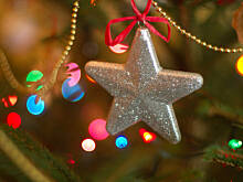 Fot. Wkn, Brokatowa gwiazdka świąteczna