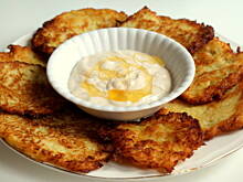 Fot. Barb82, Placki ziemniaczano - jabłkowe z kremem cynamonowym