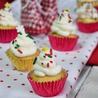 Mini babeczki z żurawiną i bitą śmietaną