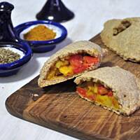 Orkiszowe pierożki curry