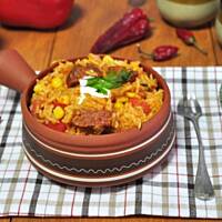 Pikantna jambalaya z chorizo