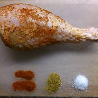 Kurczak z warzywami z pieca z dipem chilli