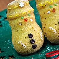 Waniliowe babeczki bałwanki