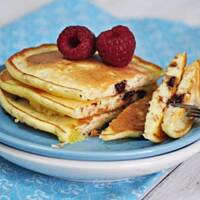 Pomarańczowo-serowe placuszki z czekoladą