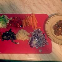 Kurczak z warzywami w sosie