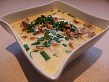 Fot. ciapeczka, Zupa kurkowa na kremowych serkach i wędzonym boczku