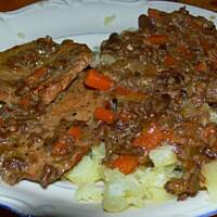 Schab w sosie kurkowym (kurkowo-cebulowym)