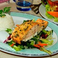 Łosoś miodowo-musztardowy