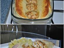 Fot. je7mima, Kulki roladkowe  z omletem utopione w cieście naleśnikowym zapiekane w piekarniku