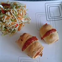 Ruloniki pikantne w cieście drożdżowym