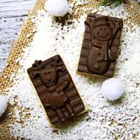 Ciasteczka z kremem kokosowym i czekoladowymi tabliczkami