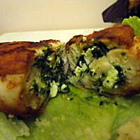 Roladki drobiowe ze szpinakiem i fetą