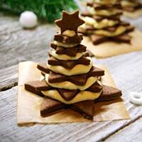 Kakaowe choinki z kremem