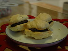 Fot. Gintruś, włoskie makaroniki migdałowe z czekoladą