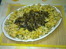 Fot. marzena89gb, śledzie marynowane z grzybami i sałatką ziemniaczaną