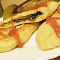 Kotlety ziemniaczane z grzybami.