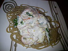 Fot. Ann93, Kremowe spaghetti z ricottą i rukolą