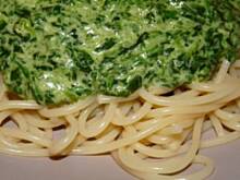 Fot. Anna Z, Makaron ze szpinakiem i mascarpone