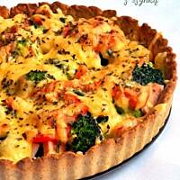 Tarta warzywna z szynką