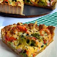 Tarta warzywna z szynką