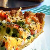 Tarta warzywna z szynką