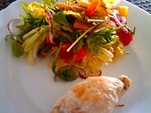 Fot. małpiatka, Lazurowe roladki z piersi kurczaka nadziewane suszonymi pomidorami