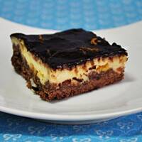 pomarańczowy sernik na kruchym cieście