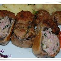 pieczarki faszerowane