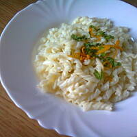 Makaron z serem i cytryną