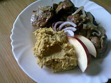 Fot. carolotta, Wątróbka z puree groszkowym