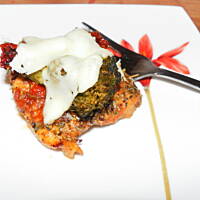 kęski kurczaka zapiekane z brokułem